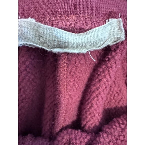 Outerknown Hightide Terry Shorts Burgundy Wine Womens Drawstring Lounge Pockets - Picture 3 of 4